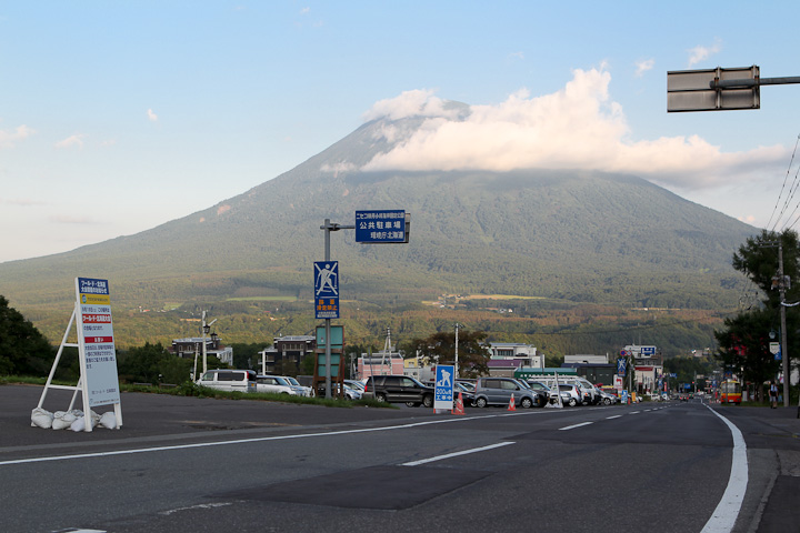 第2ステージ　ゴール地点のひらふ坂。羊蹄山をバックに