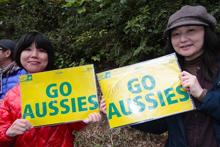 メルボルン世界選でゲットした「GO AUSSIES」にマキュアンのサインもらいました！