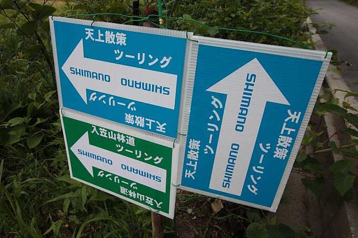 基本的にガイドについて走るため迷うことはないが、分岐点にはコースごとの行き先を記す親切な標識が特設されていた