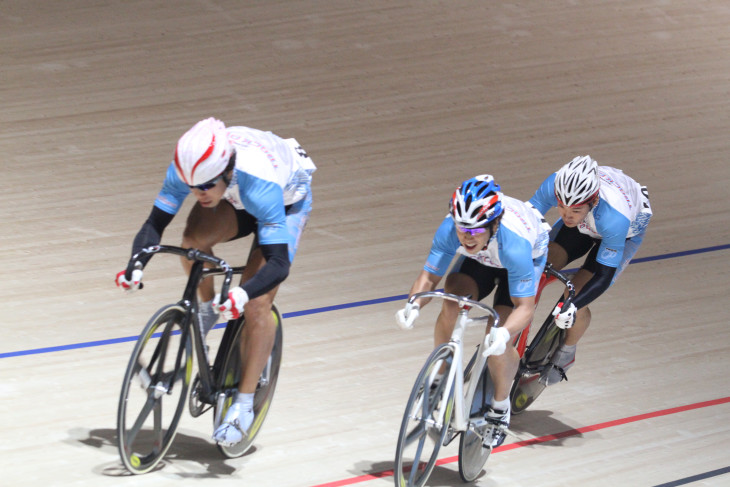 男子フライングチームスプリント　チームKEIRIN（伏見俊昭、長塚智広、佐藤友和）