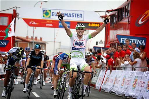 グランツール初勝利を飾ったジョン・デゲンコルブ（ドイツ、アルゴス・シマノ）