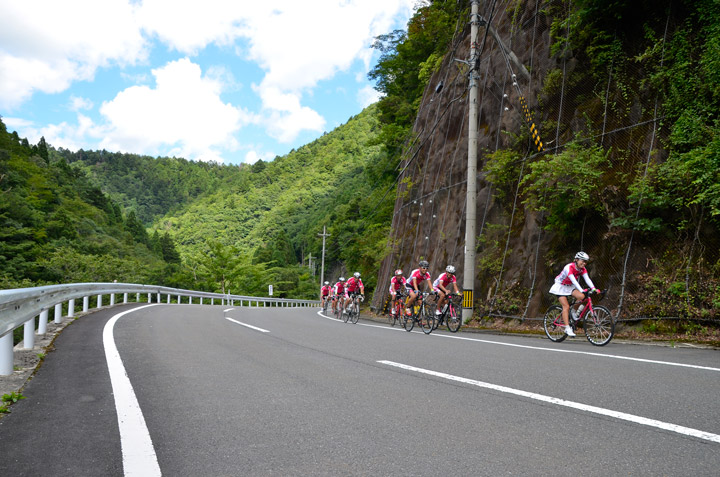 山間の険しい道もルートにある