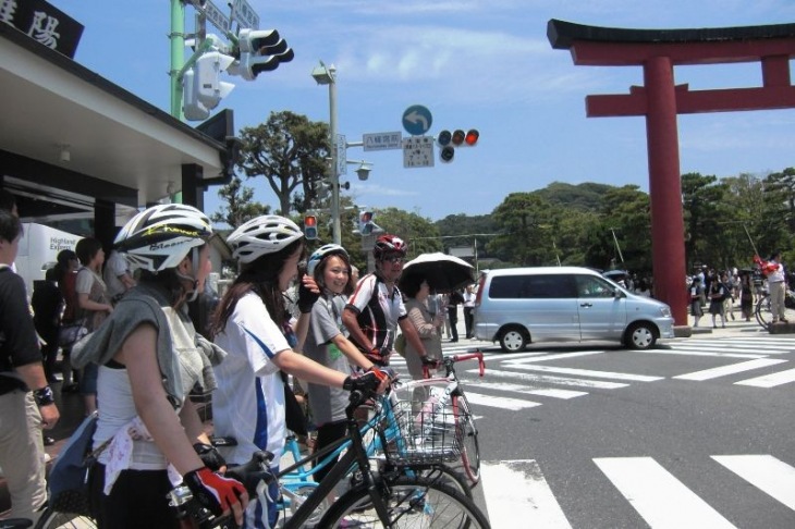 鎌倉の定番観光スポットの鶴岡八幡宮などがコースに含まれる