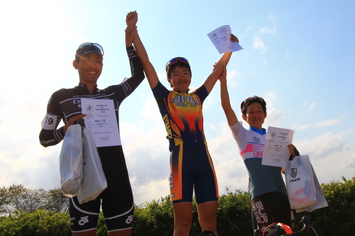 C2 1位武田 耕大（ARAI MURACA） 2位根本了慈（Champion System） 3位根本学（cycleclub3UP）