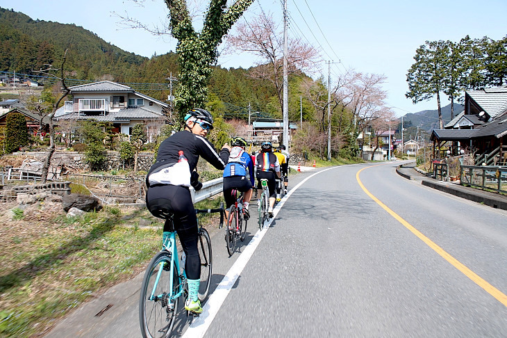 長閑な田舎道が続きます。サイクリングはこうでなくっちゃ！