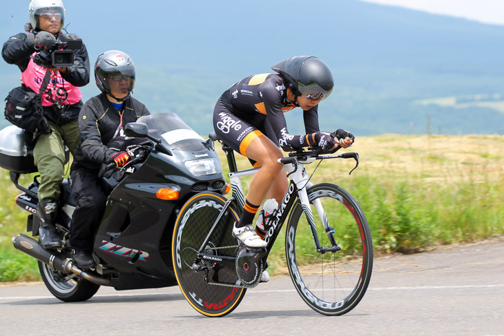 ハイペースを刻み続ける萩原麻由子（Wiggle HONDA）