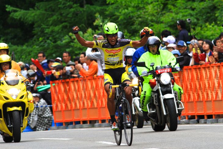 2014年 岩手県八幡平市での全日本選手権で優勝した佐野淳哉（那須ブラーゼン・当時）