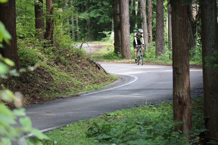 長く長く続く登り。疲労が溜まって頭を上げることすらできない