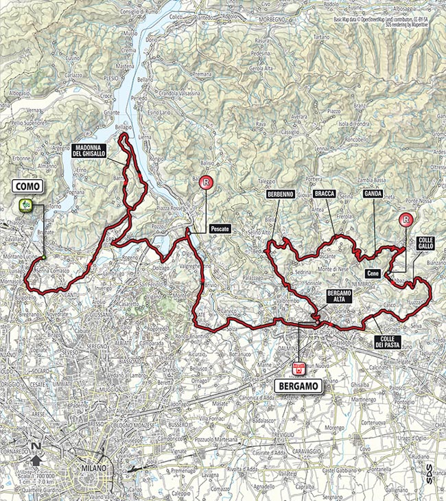 イル・ロンバルディア2014コースマップ