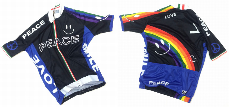 7-ITA Rainbow Smile Jersey Black（フロント、バック）