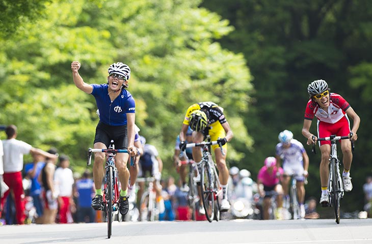 修善寺カップオープンロード2015で優勝の西尾勇人