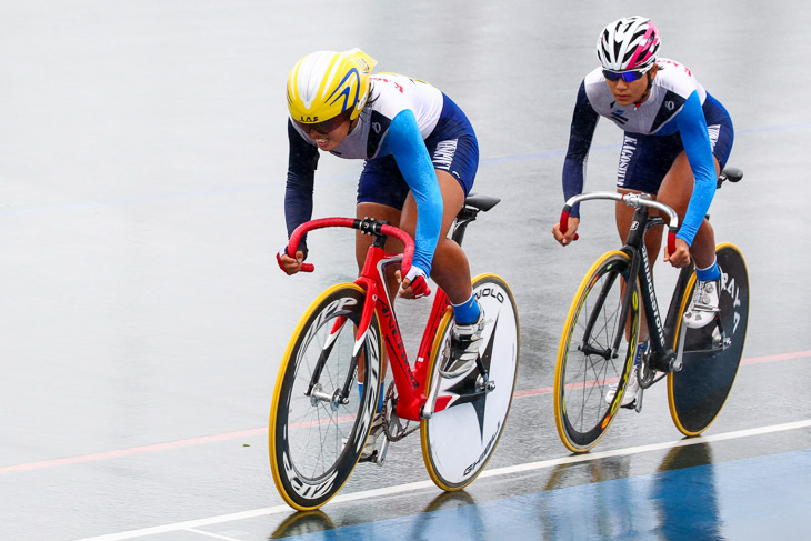 女子チームスプリント　1位　鹿児島（内村、松井）