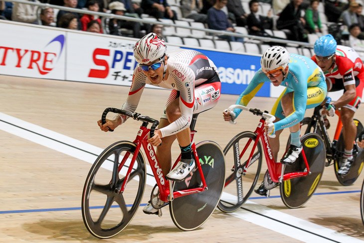 アジア選手権トラック　スクラッチ優勝の倉林巧和（日本体育大学大学院）