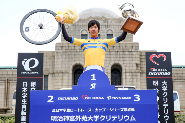 男子グループ1　シリーズ優勝した小林和希（明治大学）