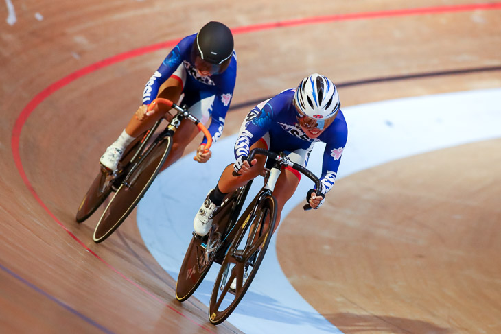 女子チームスプリント予選　1位　日本体育大学　36秒752　学連新、大会新