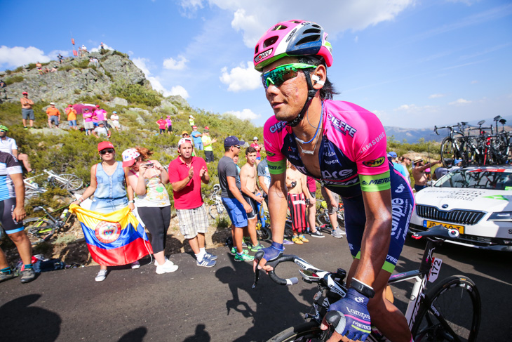 1級山岳ラ・カンペローナを登る新城幸也（ランプレ・メリダ）