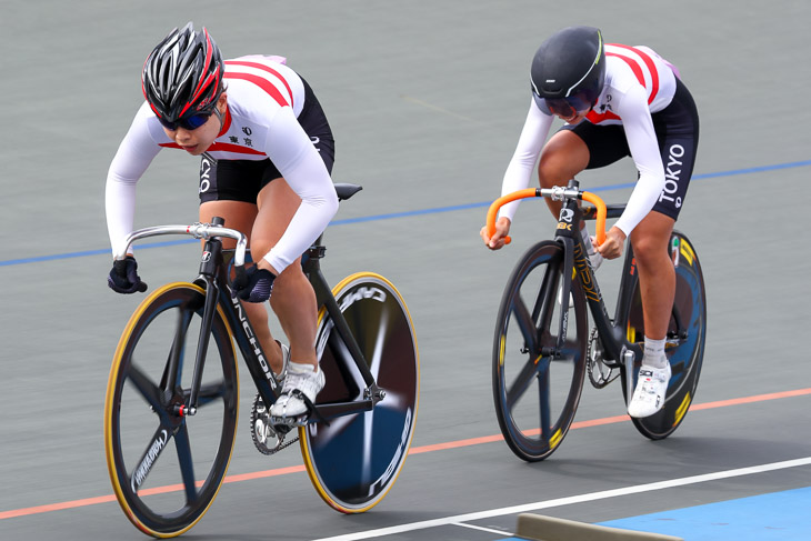 女子チームスプリント予選　1位　東京都（石井、岡本）48秒651　決勝へ