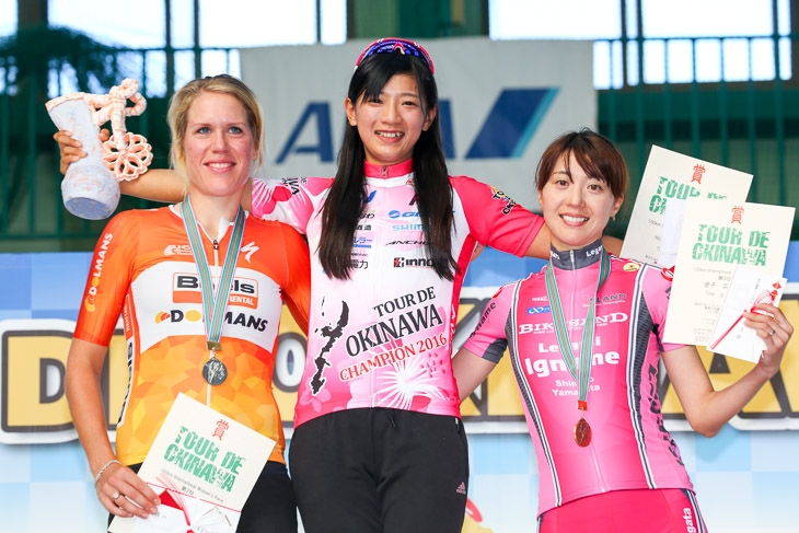 女子国際日本人最高位となる3位の成績を残した金子広美（右・イナーメ信濃山形）