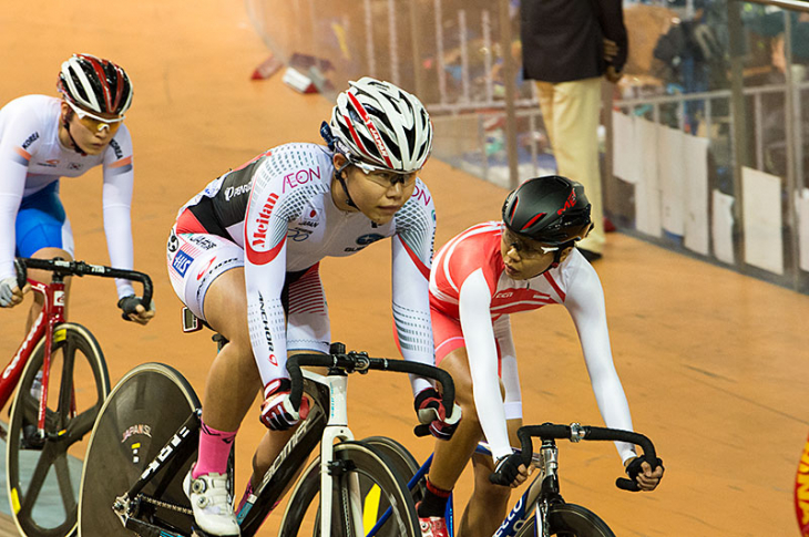 エリート女子スクラッチ　古山稀絵（東京、日本体育大学）は8位でフィニッシュ