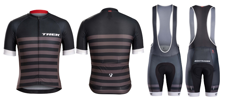 ボントレガー Specter Jersey、Bib Short（Trek Black Stripes）