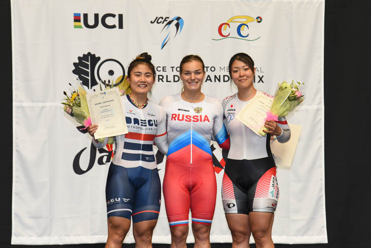 女子スプリントはJTC1、2共に同じ顔ぶれの表彰台