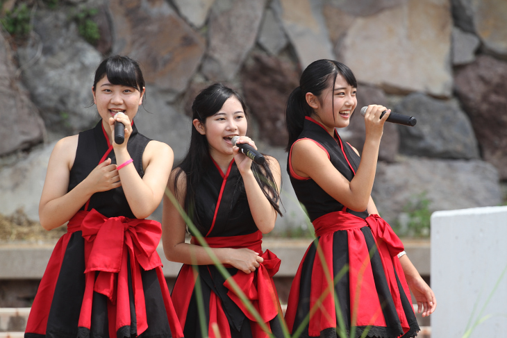 ご当地アイドルあいぜっちゅーが今年もパフォーマンスを披露してくれた