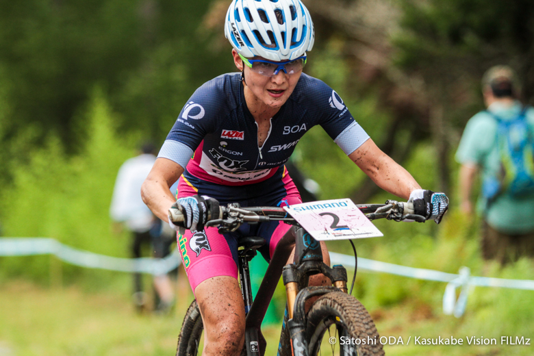 18年ぶりに優勝した小林可奈子（MTBクラブ安曇野）