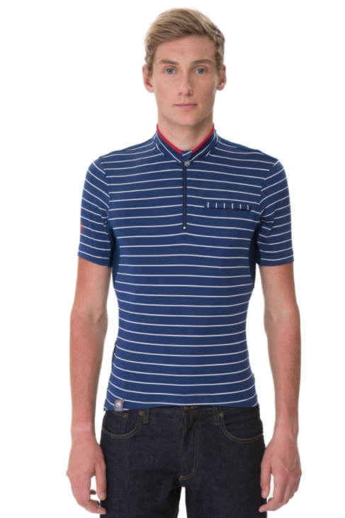 LIGNE8 LUGANO STRIPE TECH JERSEY（NavyWhite）