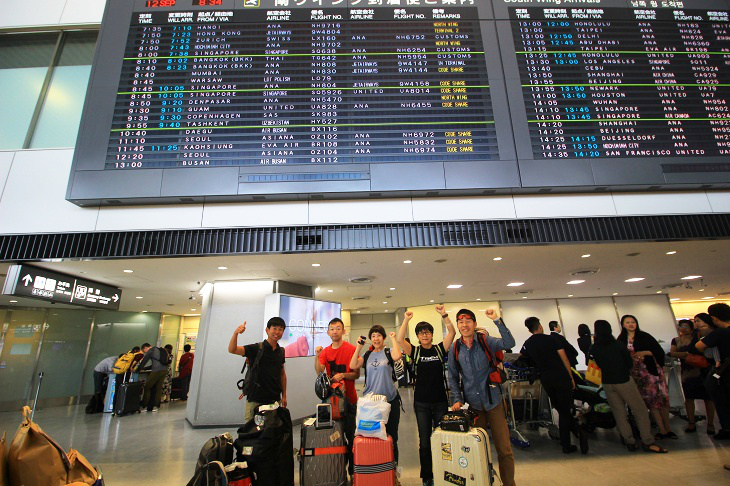 成田空港に到着。お疲れ様でした