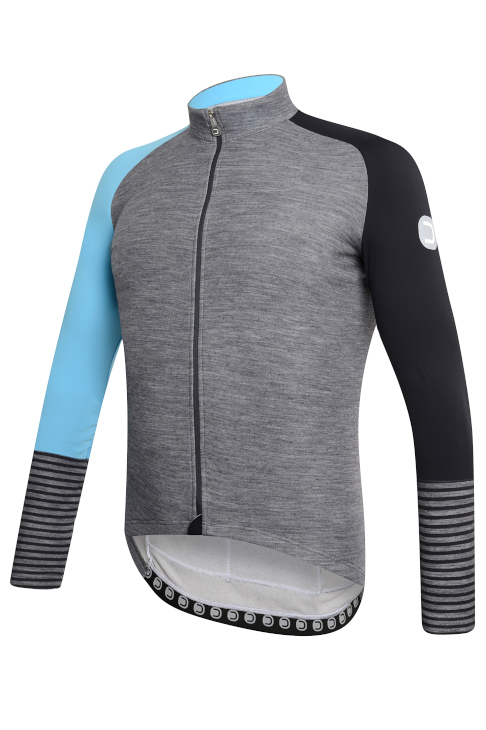 ドットアウト Oxygen Jersey（melange dark grey-black-light blue）