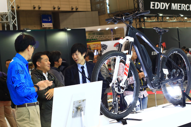 話題のE-BIKEも多数展示され試乗車も用意される予定だ