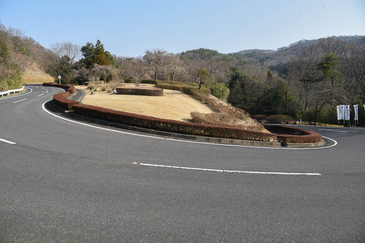 第3ステージ　2つめの山岳賞ポイント手前のヘアピンカーブ