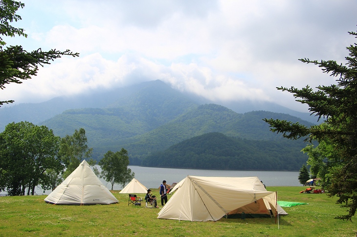 ゆったりとした時間がながれていたかなやま湖キャンプ場