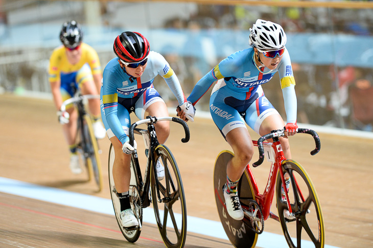 マディソン女子優勝　日本体育大学A（伊藤、中村）