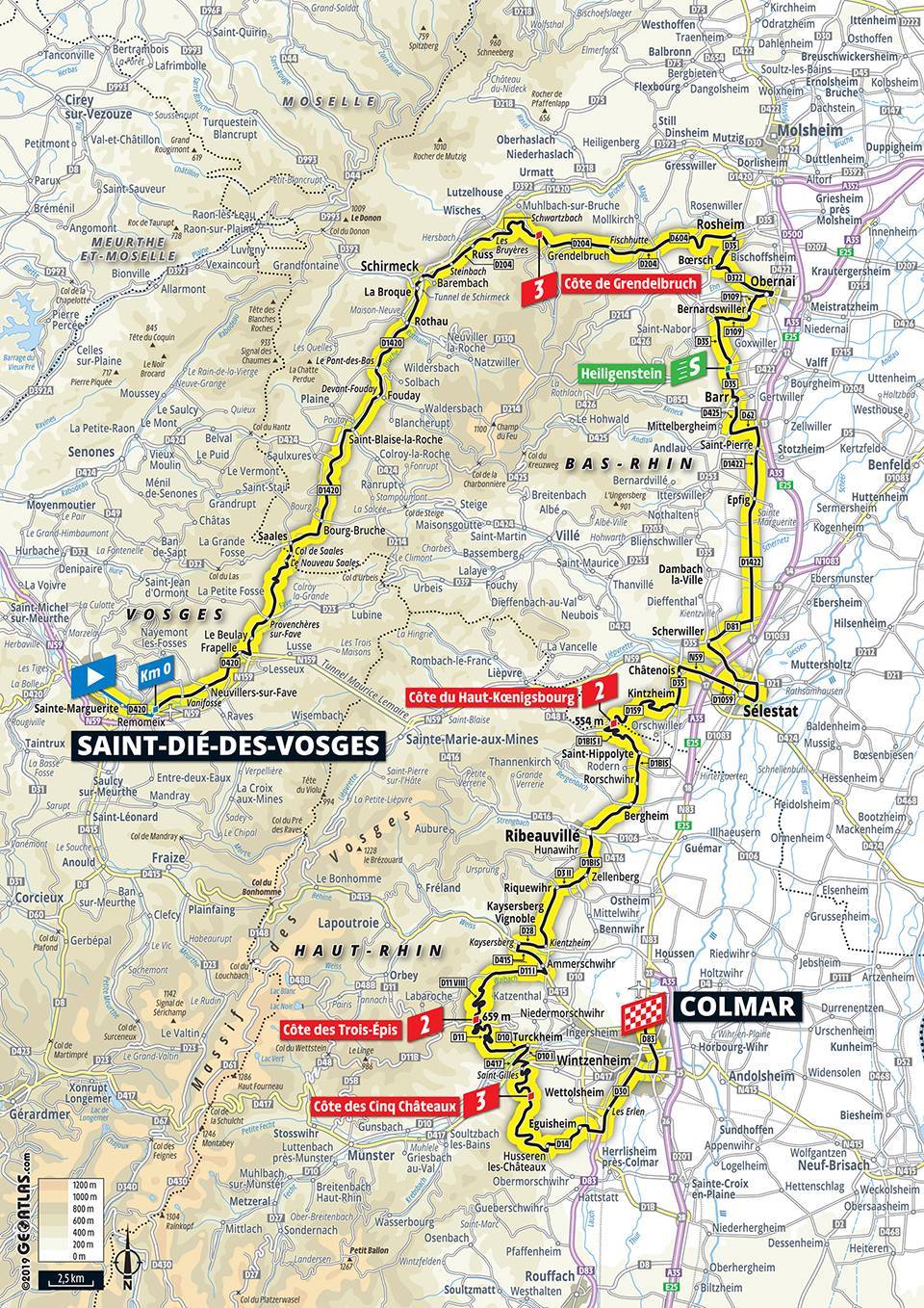 7月10日（水）第5ステージ　サン・ディエ・デ・ヴォージュ〜コルマール　175.5km