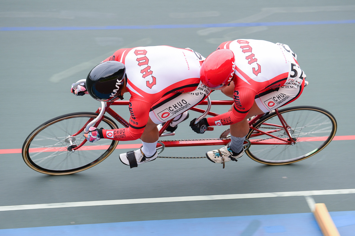 タンデムスプリント予選 1位 中央大学 16秒744（学連新記録）