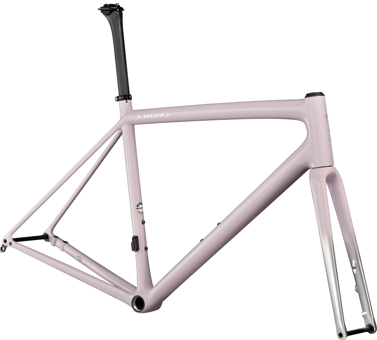 S-WORKS AETHOS フレームセット（Gloss Clay/Flake Silver）