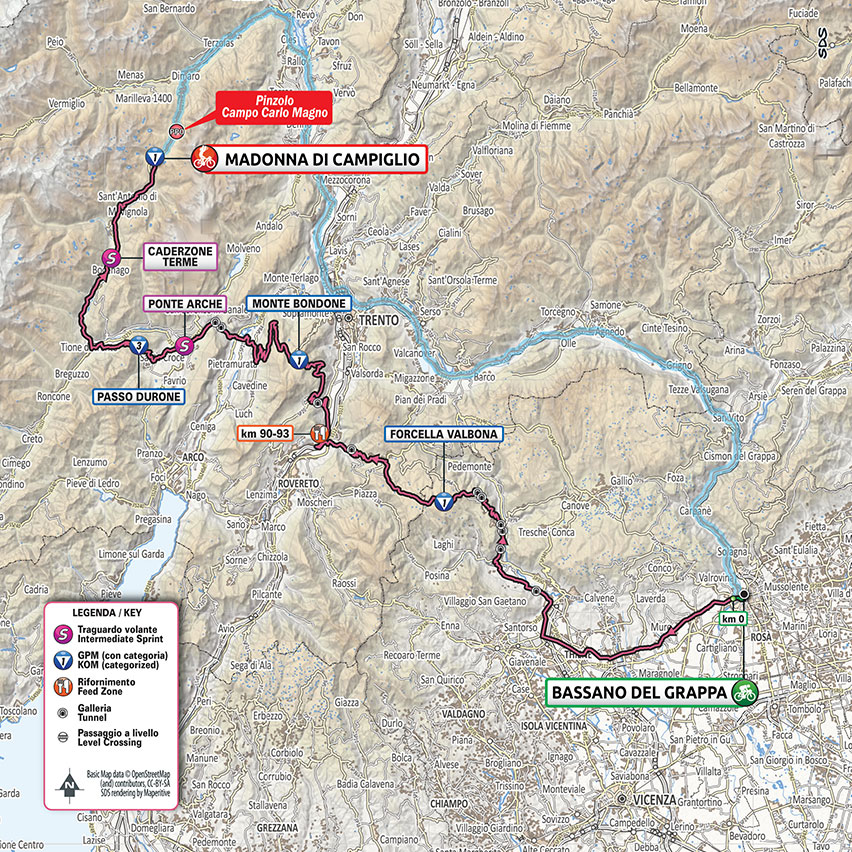 10月21日（水）第17ステージ　バッサノデルグラッパ〜マドンナ・ディ・カンピリオ　203km（山頂）☆☆☆☆☆