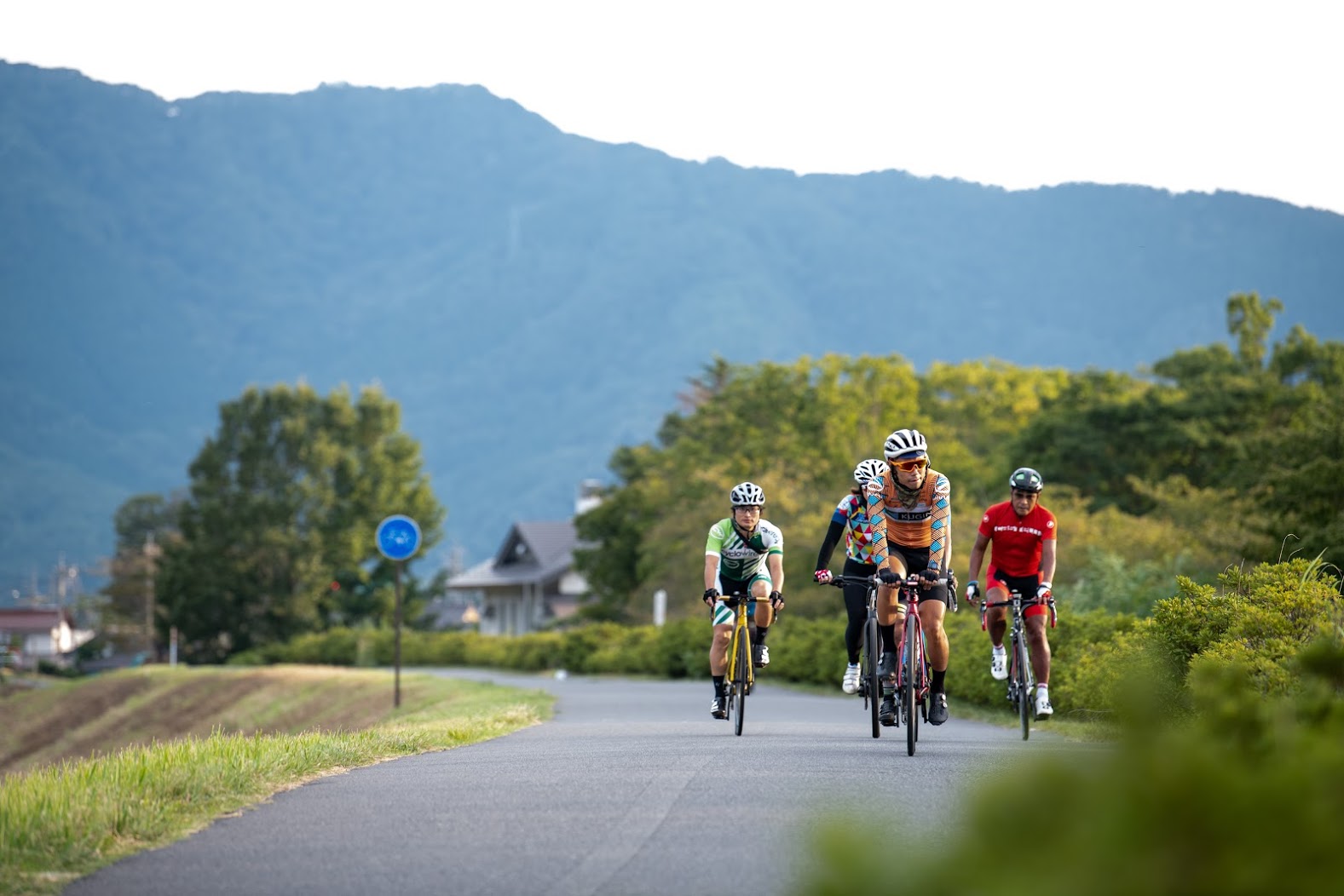 一路サイクリングロードを走っていきます