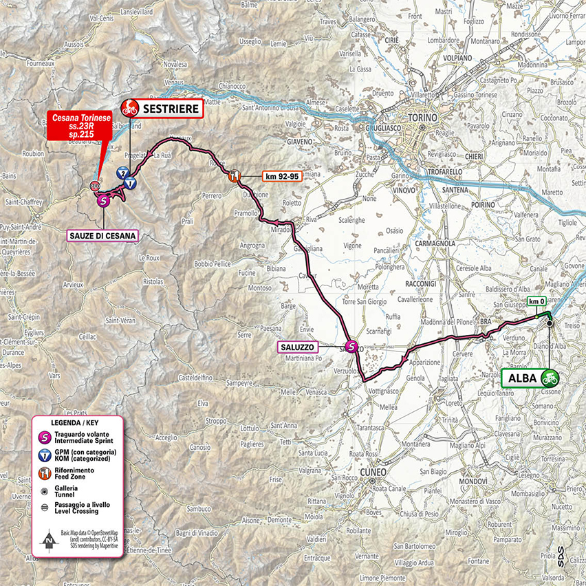 10月24日（土）第20ステージ　アルバ〜セストリエーレ　190km（山頂）☆☆☆☆☆