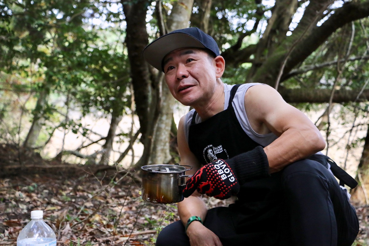 今田裕一さん（Space Smoker主宰）。米軍基地内のBBQコンテストで優勝経験を持つピットマスターだ