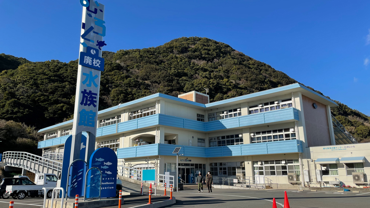 廃校をそのまま活用した「むろと廃校水族館」