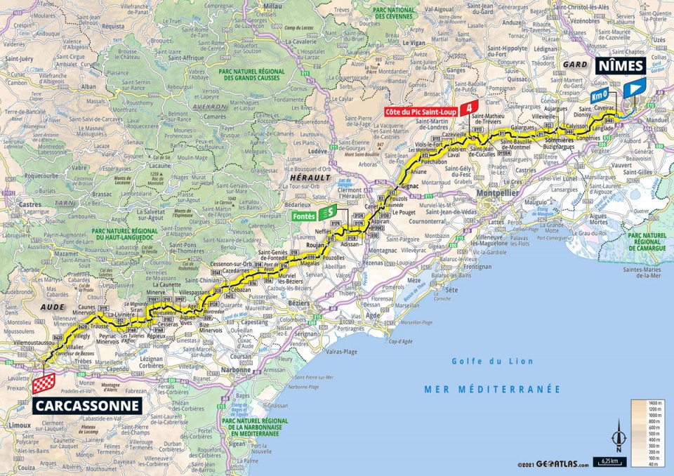 7月9日（金）第13ステージ　ニーム〜カルカッソンヌ　219.9km