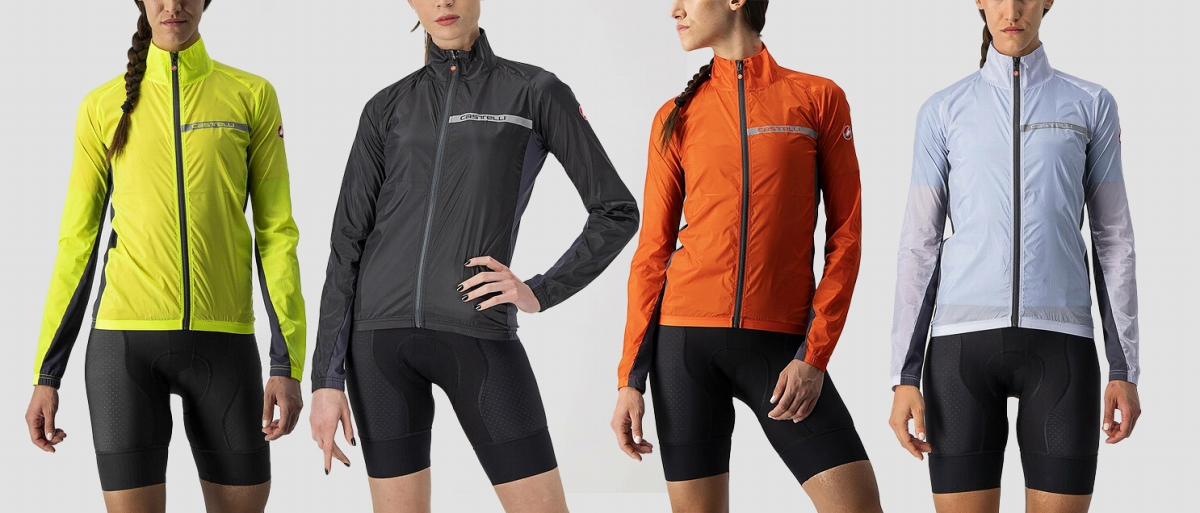 カステリ Squadra Stretch W Jacket（YELLOW FLUO/DARK GRAY、LIGHT BLACK/DARK GRAY、FIERY RED/DARK GRAY、SILVER GRAY/DARK GRAY）