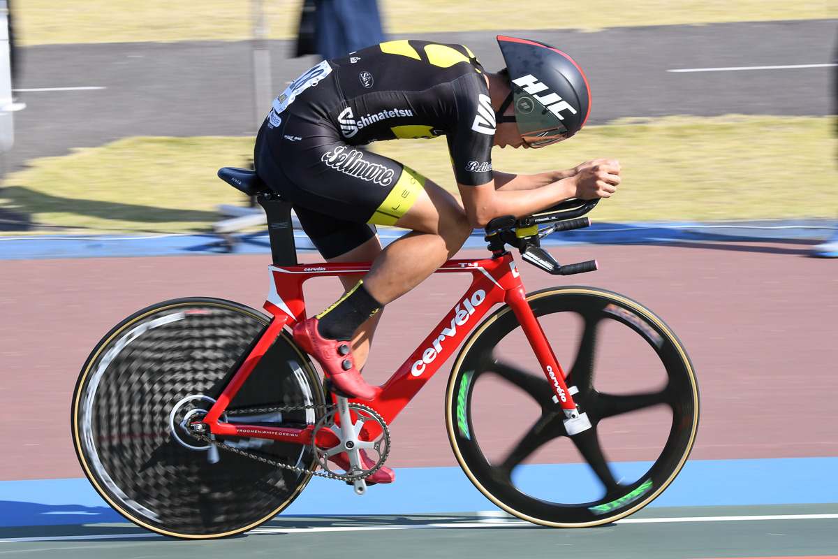 ジュニアユース男子3km個人追抜き優勝 世古眞太郎（リオモ・ベルマーレ・レーシングチーム）3分43秒846