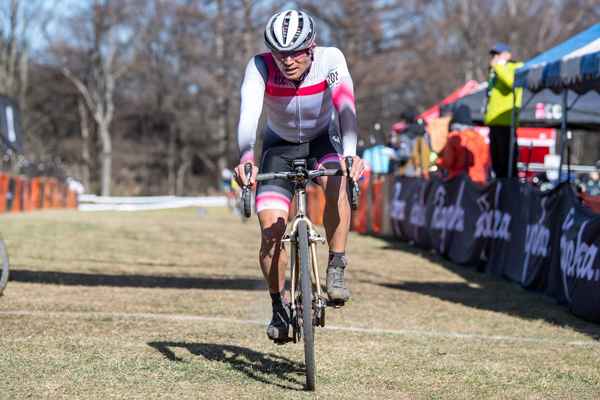 野辺山シクロクロスのオーガナイザーである矢野大介（Rapha Cycling Club）がC2で3位に入る