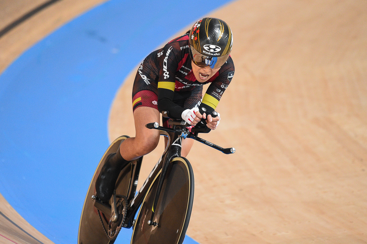 パラサイクリング 3km個人パーシュートWC2-3　大会新記録で優勝した杉浦佳子（VC福岡エリート）