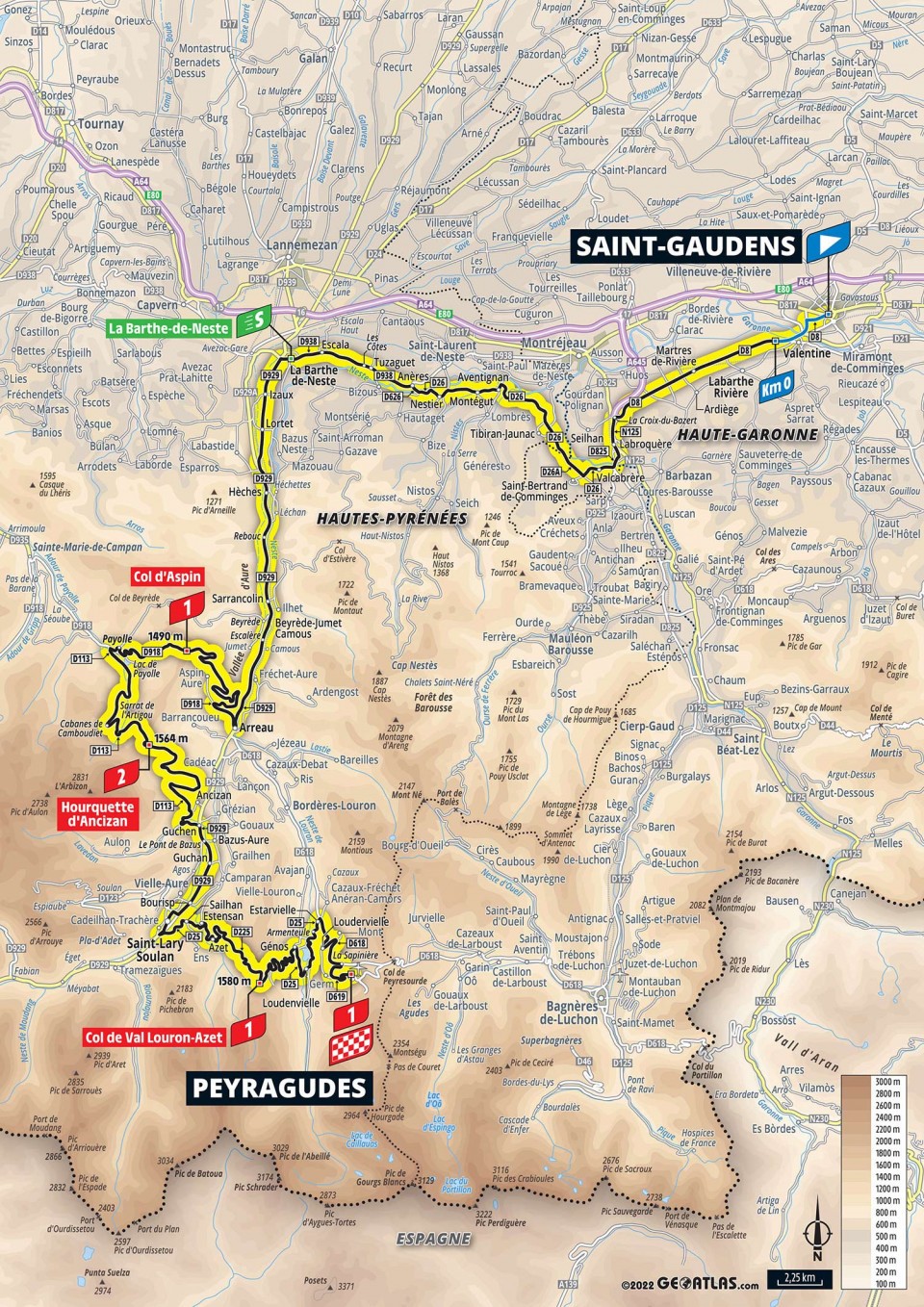 7月20日（水）第17ステージ サンゴーダン 〜 ペラギュード　129.7km