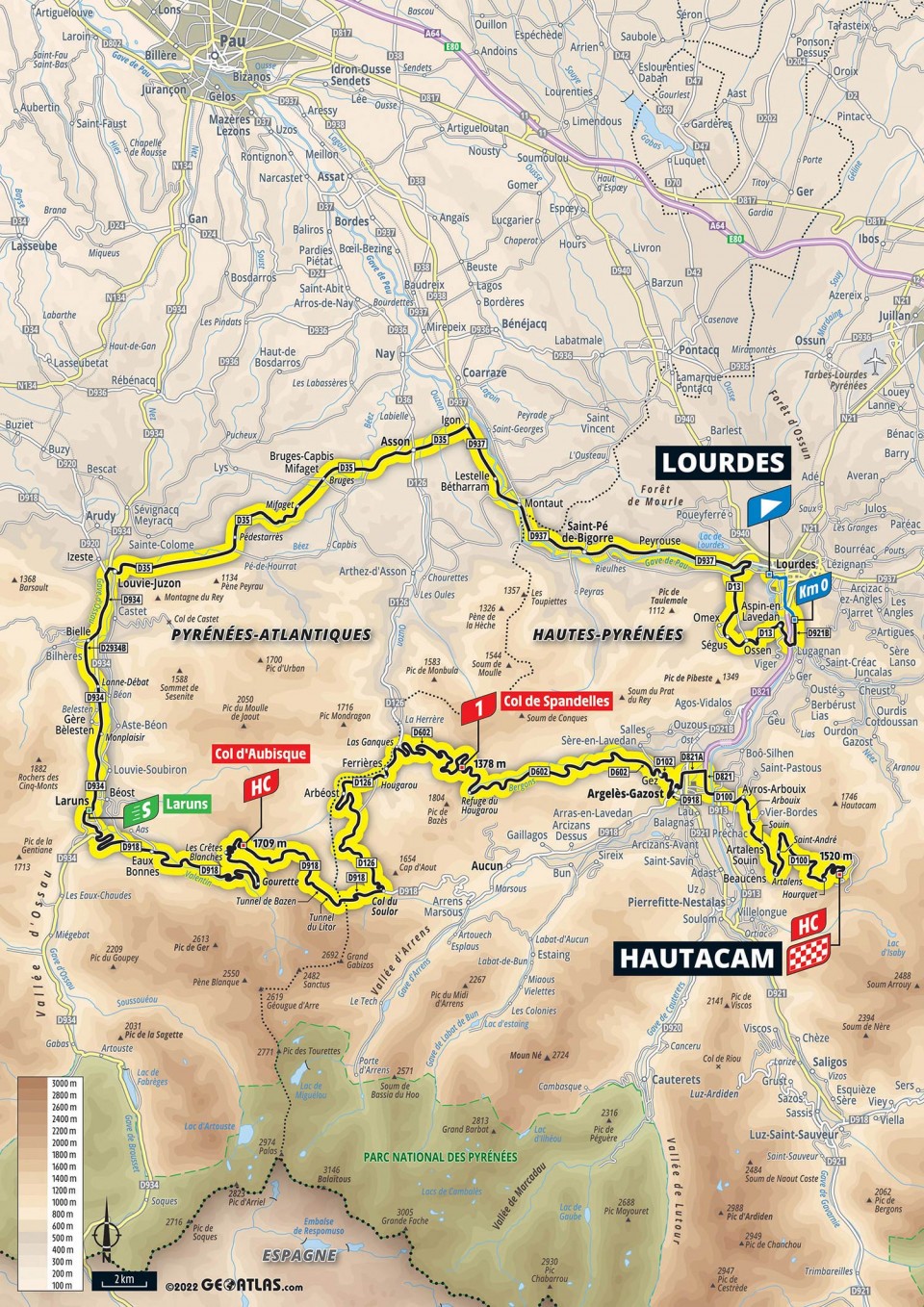 7月21日（木）第18ステージ ルルド 〜 オタカム　143.2km