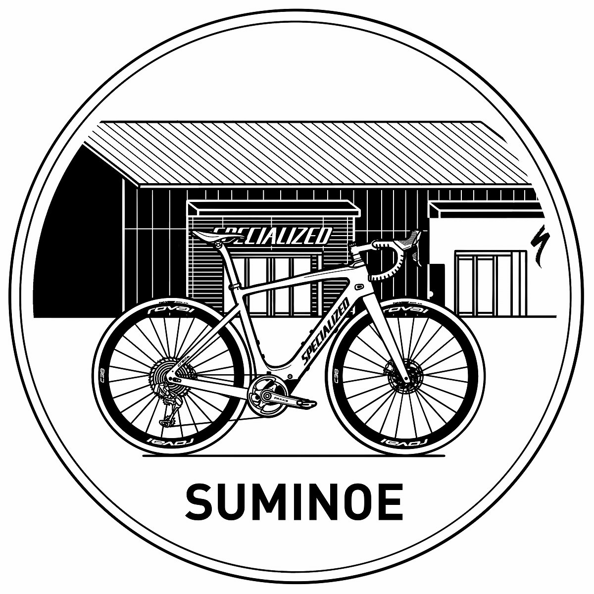 スタンプの柄は5店舗それぞれ異なり、 Ride Noteに押印する